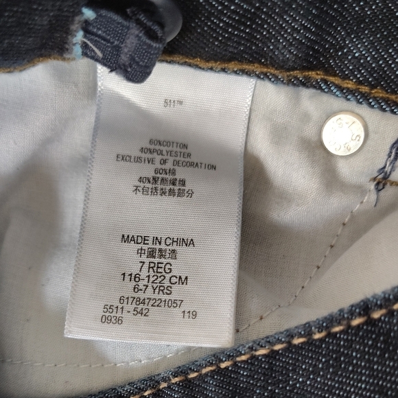 Levi's ,Kids Blue Bootcut Denim Classic,Size 7 - Picture 4 of 11